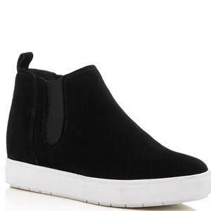 Bloomingdale's AQUA Women's Black Slip-On Suede Stacked Sneaker